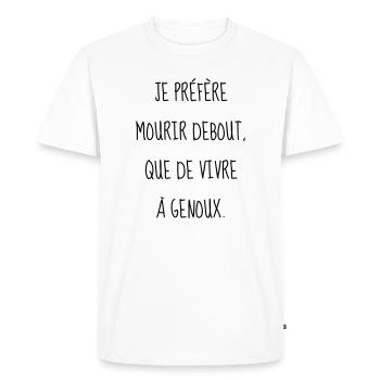 Cinéma / Citation / Série télé / Geek - T-shirt Premium bio Homme - blanc - Devant - Nico (187cm)