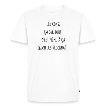 Cinéma / Citation / Série télé / Geek - T-shirt Premium bio Homme - blanc - Devant - Nico (187cm)