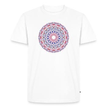 Mandala - Men's Premium Organic T-Shirt - white - Front - Nico (187cm)