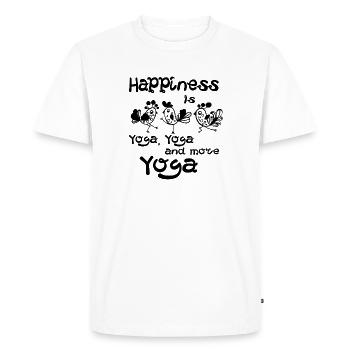 yoga - T-shirt Premium bio Homme - blanc - Devant - Nico (187cm)