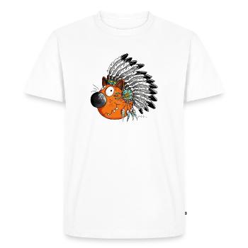 Indian Chat - T-shirt Premium bio Homme - blanc - Devant - Nico (187cm)