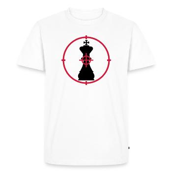 Chess / Echecs / Stratégie / Dames / Geek - T-shirt Premium bio Homme - blanc - Devant - Nico (187cm)