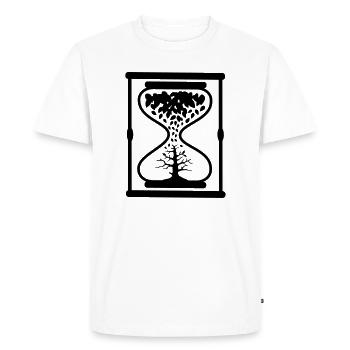 sablier - T-shirt Premium bio Homme - blanc - Devant - Nico (187cm)
