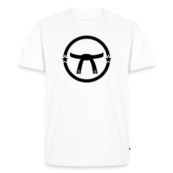 Judo / Judoka / Sport / Fight / Fighter / Strong - T-shirt Premium bio Homme - blanc - Devant - Nico (187cm)