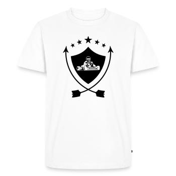 Karting / Kart / Pilote / Voiture - T-shirt Premium bio Homme - blanc - Devant - Nico (187cm)