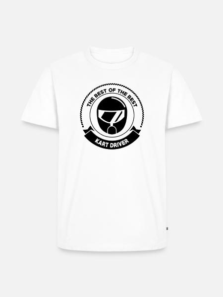 Go-Kart / Karting / Kart / Fahrer - Männer Premium Bio T-Shirt - Weiß