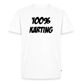 Karting / Kart / Pilote / Voiture - T-shirt Premium bio Homme - blanc - Devant - Nico (187cm)