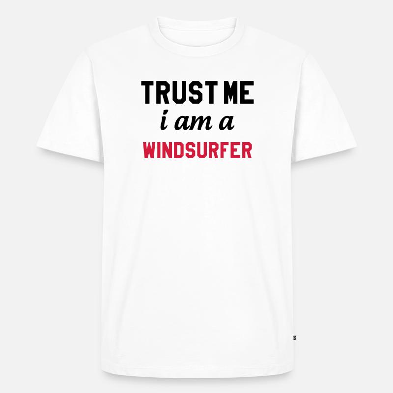 Windsurfen / Windsurfer / Windsurf / Windsurfing - Männer Premium Bio T-Shirt - Weiß