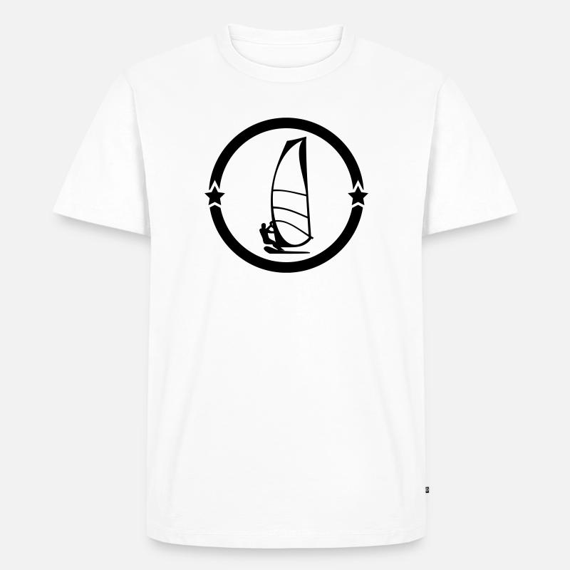 Windsurfen / Windsurfer / Windsurf / Windsurfing - Männer Premium Bio T-Shirt - Weiß