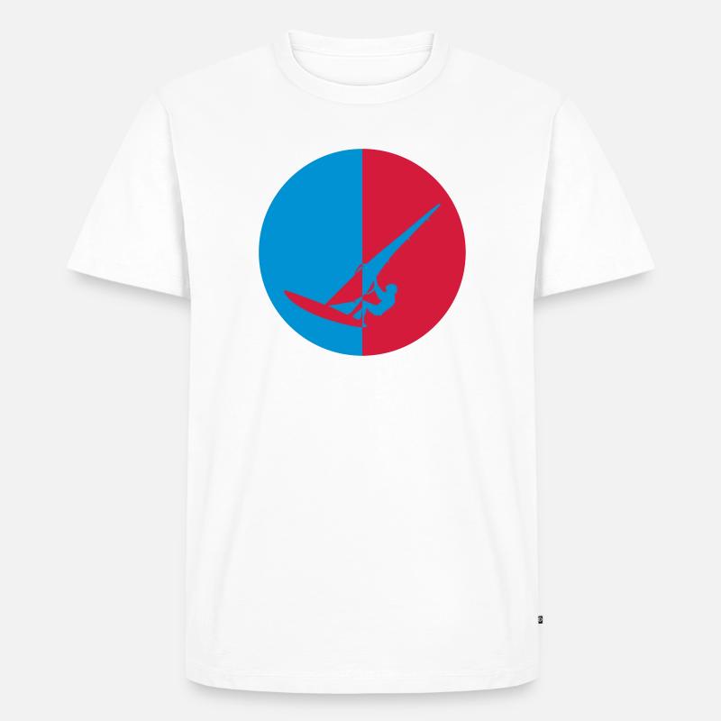 Windsurfen / Windsurfer / Windsurf / Windsurfing - Männer Premium Bio T-Shirt - Weiß