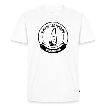 Planche à voile / Véliplanchiste / Windsurf / - T-shirt Premium bio Homme - blanc - Devant - Nico (187cm)
