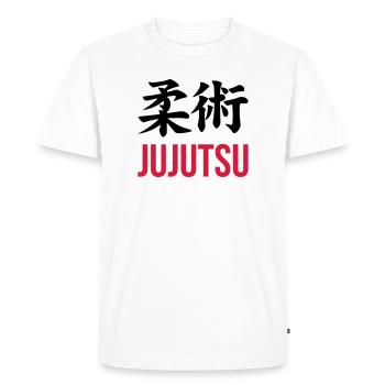 Jiu Jitsu / Jujutsu / Jiujitsu / Art Martial - T-shirt Premium bio Homme - blanc - Devant - Nico (187cm)
