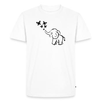 elephant - Men's Premium Organic T-Shirt - white - Front - Nico (187cm)