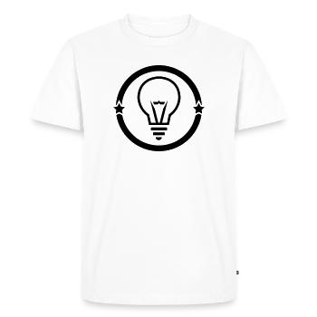 Electricien / Electricité / Travail / Métier / Job - T-shirt Premium bio Homme - blanc - Devant - Nico (187cm)