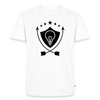 Electricien / Electricité / Travail / Métier / Job - T-shirt Premium bio Homme - blanc - Devant - Nico (187cm)