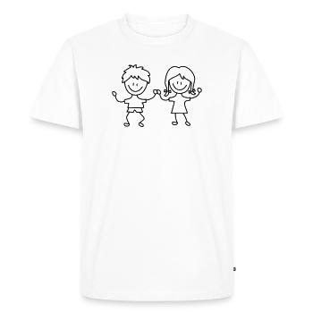 enfant - T-shirt Premium bio Homme - blanc - Devant - Nico (187cm)