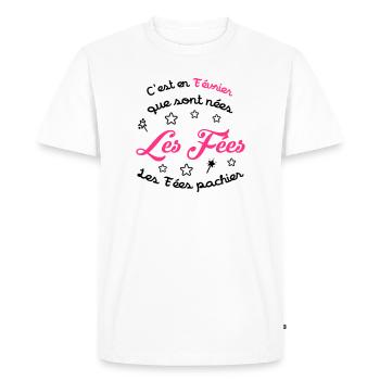 fille / fée / princesse / bébé - T-shirt Premium bio Homme - blanc - Devant - Nico (187cm)
