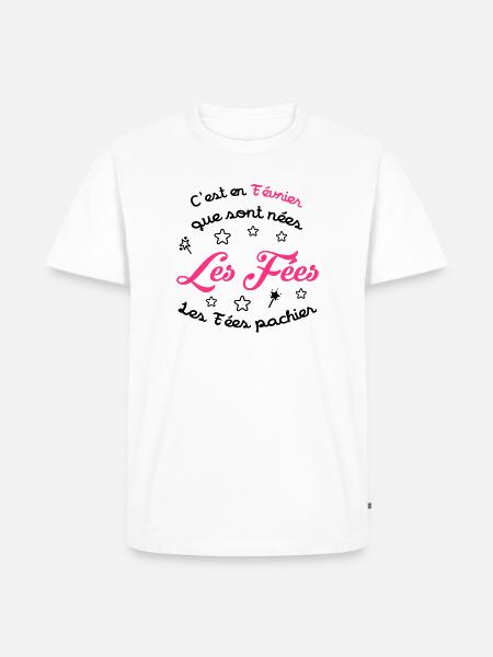 fille / fée / princesse / bébé - T-shirt Premium bio Homme - blanc