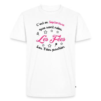 fille / fée / princesse / bébé - T-shirt Premium bio Homme - blanc - Devant - Nico (187cm)