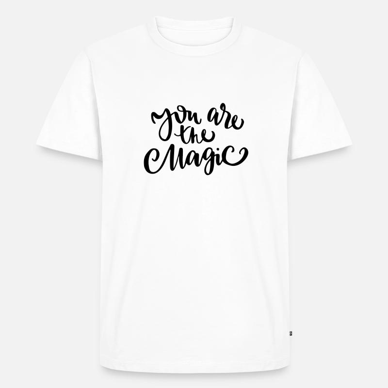 Du bist magisch - Magic - Männer Premium Bio T-Shirt - Weiß