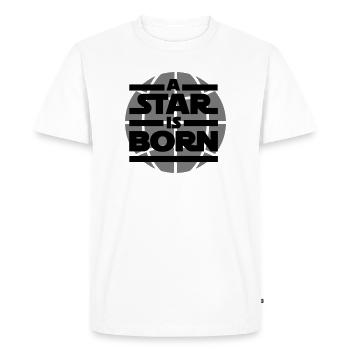 a star is born - Men's Premium Organic T-Shirt - white - Front - Nico (187cm)