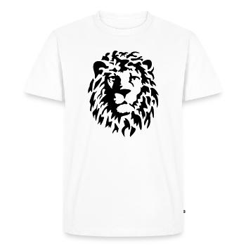 lion - Men's Premium Organic T-Shirt - white - Front - Nico (187cm)