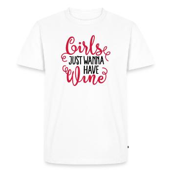 Girls just wanna have wine - T-shirt Premium bio Homme - blanc - Devant - Nico (187cm)