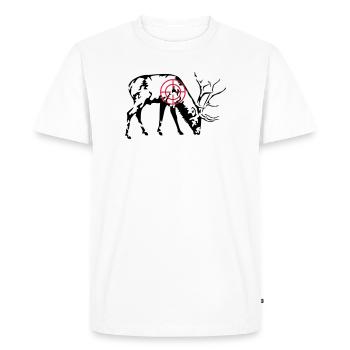 Cerf broutant - T-shirt Premium bio Homme - blanc - Devant - Nico (187cm)