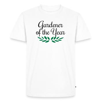 Jardinier de l'année, jardinier, jardinier, jardinier - T-shirt Premium bio Homme - blanc - Devant - Nico (187cm)
