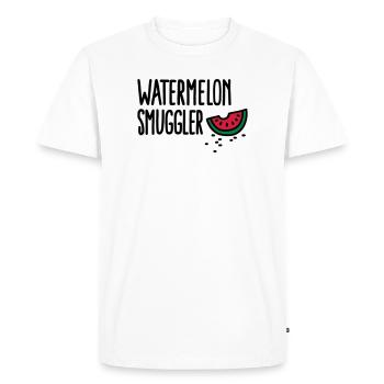 Watermelon smuggler - T-shirt Premium bio Homme - blanc - Devant - Nico (187cm)