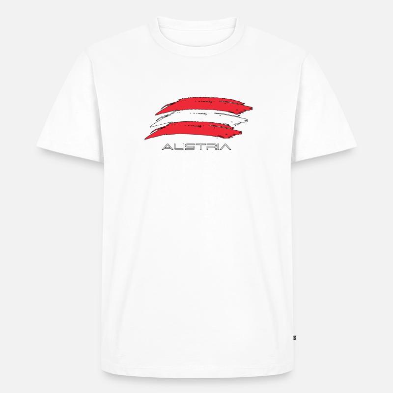 Austria - Männer Premium Bio T-Shirt - Weiß