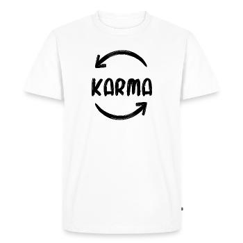 Karma renaissance bouddhisme spiritualité dire - T-shirt Premium bio Homme - blanc - Devant - Nico (187cm)