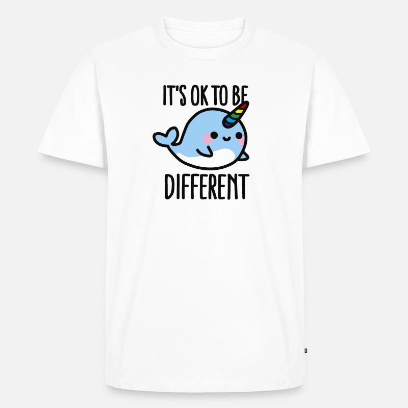 It's ok to be different - Männer Premium Bio T-Shirt - Weiß