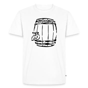 beer - Men's Premium Organic T-Shirt - white - Front - Nico (187cm)