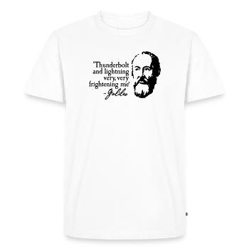 Galileo - Thunderbold and lightning very very... - T-shirt Premium bio Homme - blanc - Devant - Nico (187cm)