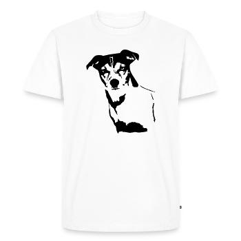 Jack Russell Terrier head - Men's Premium Organic T-Shirt - white - Front - Nico (187cm)