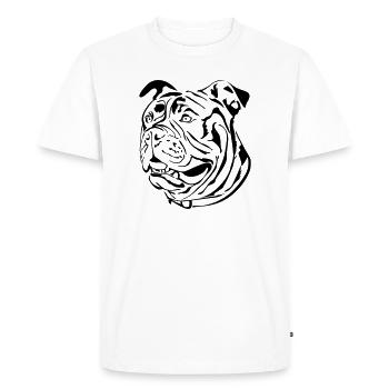 Vieux bouledogue anglais - T-shirt Premium bio Homme - blanc - Devant - Nico (187cm)