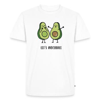 Let's avocuddle - Men's Premium Organic T-Shirt - white - Front - Nico (187cm)