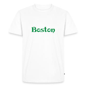 BOSTON Massachusetts - Men's Premium Organic T-Shirt - white - Front - Nico (187cm)