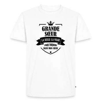 Grande Soeur Sœur Naissance Bébé Famille - Men's Premium Organic T-Shirt - white - Front - Nico (187cm)