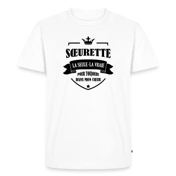 Soeur Sœur Naissance Bébé Soeurette Famille - Men's Premium Organic T-Shirt - white - Front - Nico (187cm)