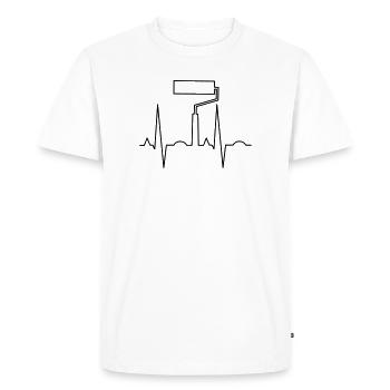 ekg peintre - T-shirt Premium bio Homme - blanc - Devant - Nico (187cm)