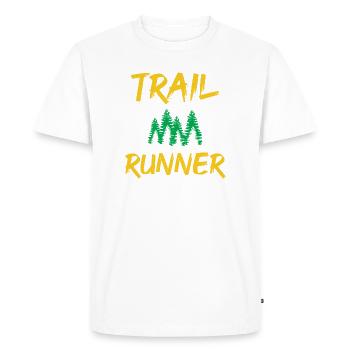 Trail Runner - T-shirt Premium bio Homme - blanc - Devant - Nico (187cm)