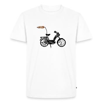 Fur accent stripes - Men's Premium Organic T-Shirt - white - Front - Nico (187cm)