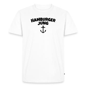 Hamburger Jung de Hambourg - T-shirt Premium bio Homme - blanc - Devant - Nico (187cm)