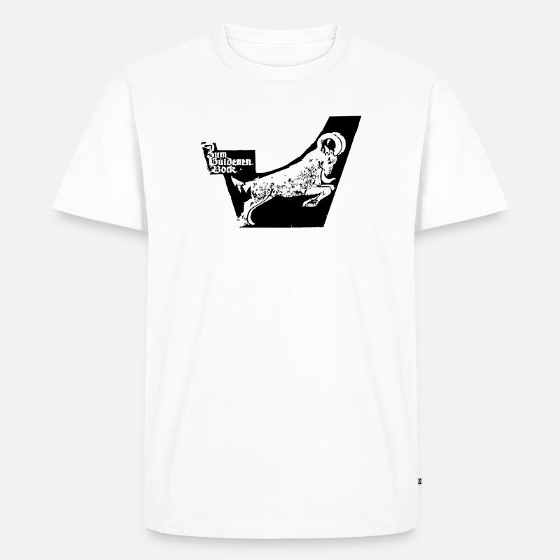 Gueldenerbock, Tradition, Gaststätte, Chemnitz - Männer Premium Bio T-Shirt - Weiß