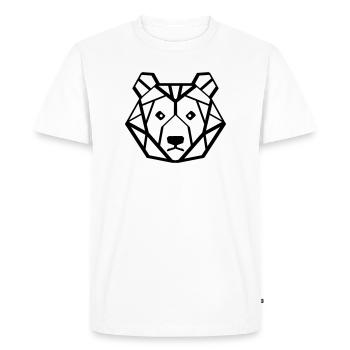 bear - Men's Premium Organic T-Shirt - white - Front - Nico (187cm)