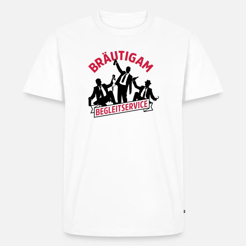 begleitservice junggesellenabschied bräutigam - Männer Premium Bio T-Shirt - Weiß
