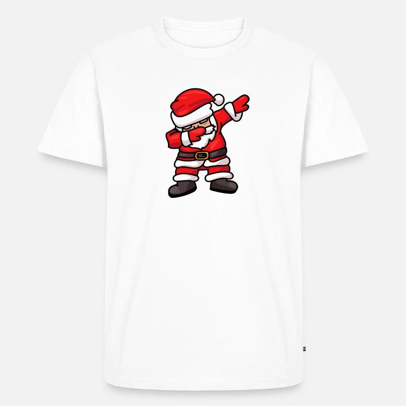 Dabbing Santa Weihnachtsmann Dab Dance - Männer Premium Bio T-Shirt - Weiß