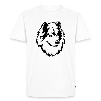 Tête eurasienne - T-shirt Premium bio Homme - blanc - Devant - Nico (187cm)